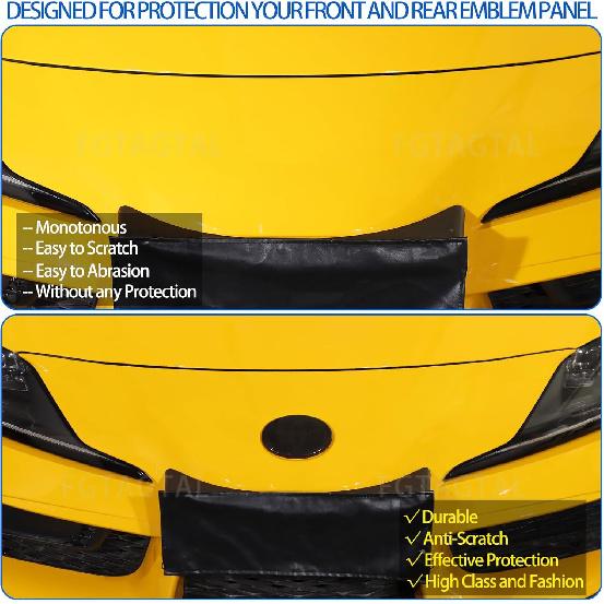 

Smoked Front and Rear Emblems Trim Cover Fit for Toyota Supra GR A90 A91 MK5 2019-2026 ABS Front Rear Logo Decorative Protection Trim Cover, 2Pcs,