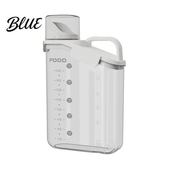 Cat Food Storage Measuring Cup Pet Dry Airtight Dog Container 1.6/2/2.8L Bin with Lid Clear
