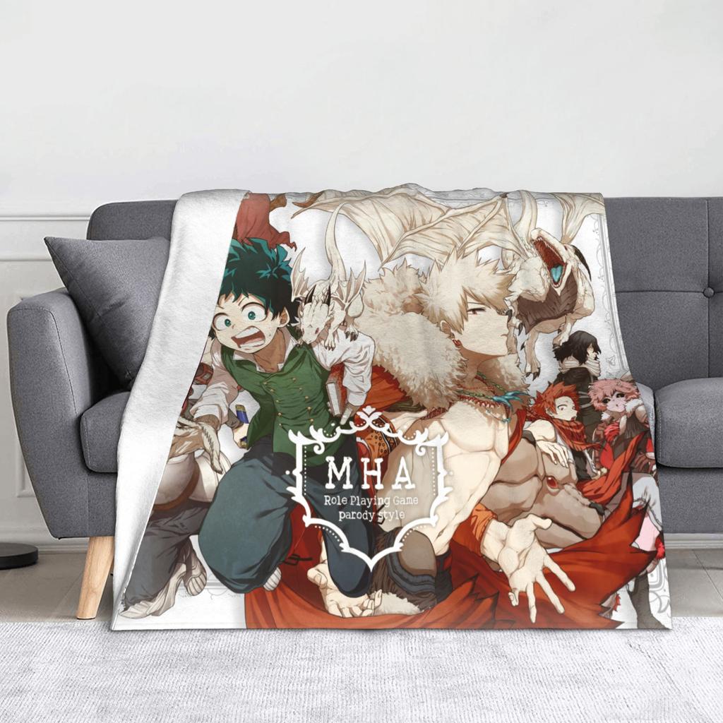 Hawks My Hero Academia Blanket Fleece Spring Autumn Portable Super Soft Throw Blankets for Bedding Bedroom Bedspread
