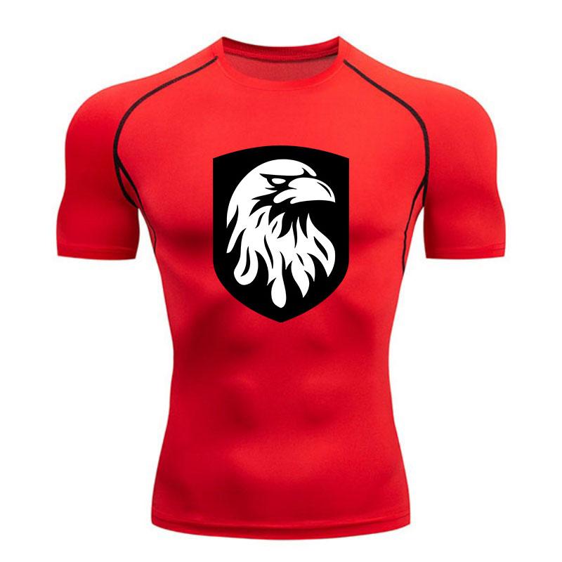 Men's Compression Athletic T-Shirt, Stylish Eagle Head Print