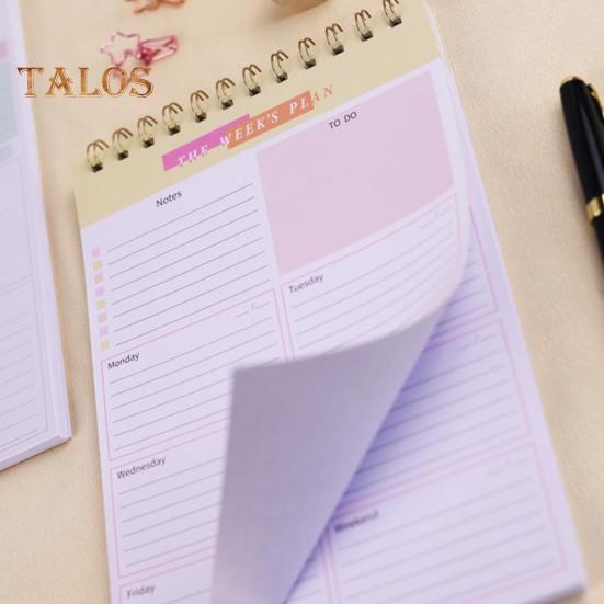 Semainier Hebdomadaire A5 Spirale Non Daté Rose – Planner 52 Semaines + Stickers