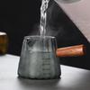 Glass Coffee Mug Mini Milk Jug Espresso Cup Cooker Tea Pot Coffee Maker Jar Wood Handle Measuring Tools Kitchen Home Accessories