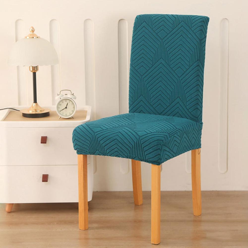 Durable Elastic Stretch Dining Chair Cover Waterproof Solid Color Seat Covers Dustproof Parson Chair Slipcovers Household
