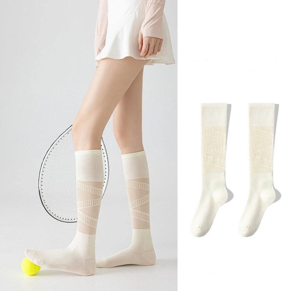 

High Elasticity Sports Calf Socks Breathable Mesh Fitness Sports Calf Socks For Women бежевый