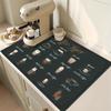 Vintage Coffee Machine Pad, Water Absorbing Dishwashing Pad, Kitchen Tablecloth, Countertop Drainage Pad, Home Decoration