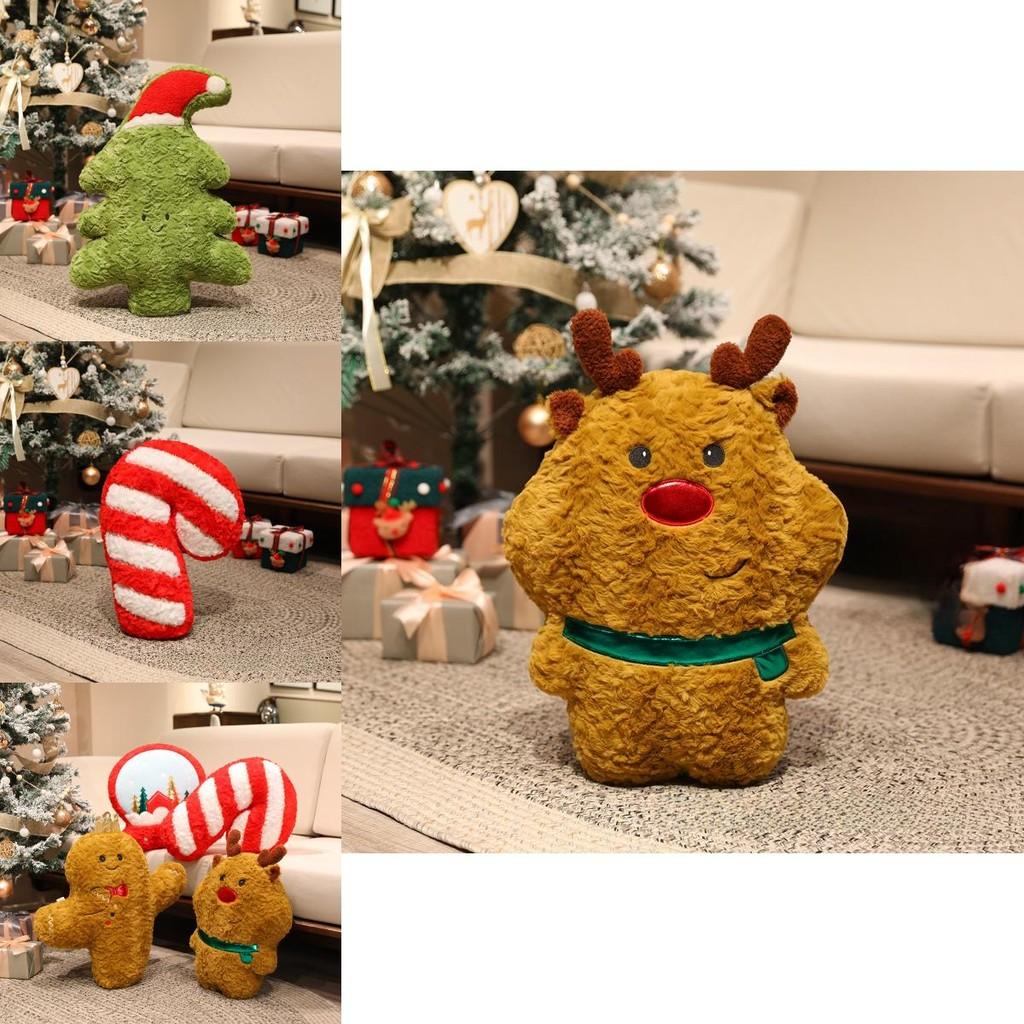 Christmas Tree Plush Pillow With Short Pile Filler For Holiday Home Decor