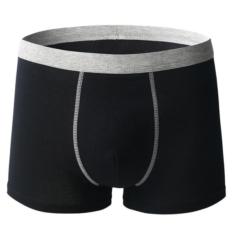 Große Herrenunterwäsche, Hosen aus reiner Baumwolle, atmungsaktive und bequeme antibakterielle Boxershorts, modische, lockere, fette Männer mit flachem Winkel