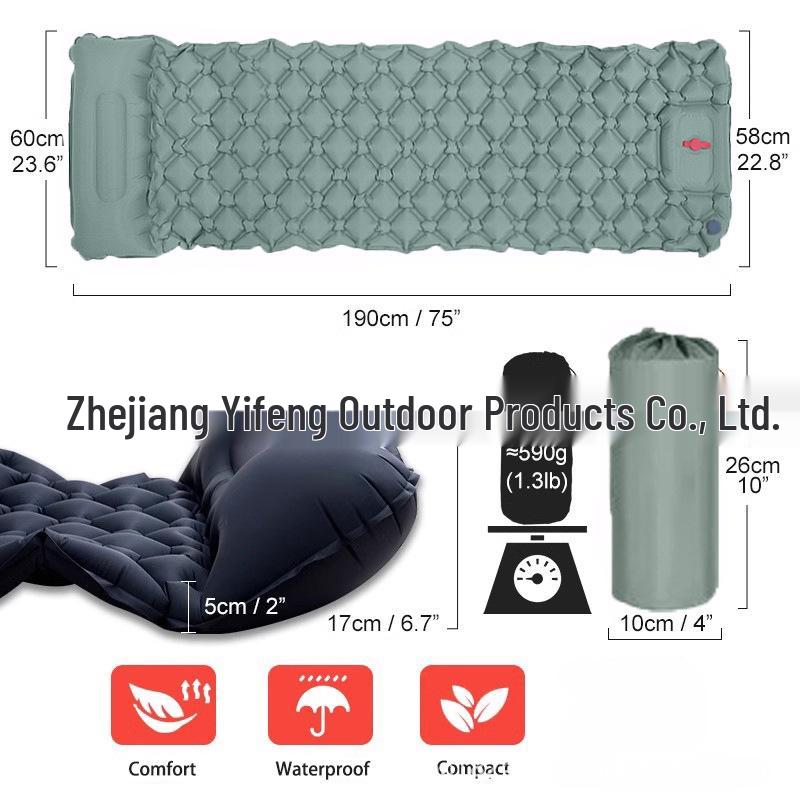 Ultraleichte TPU Fußpumpe Aufblasbare Campingmatte