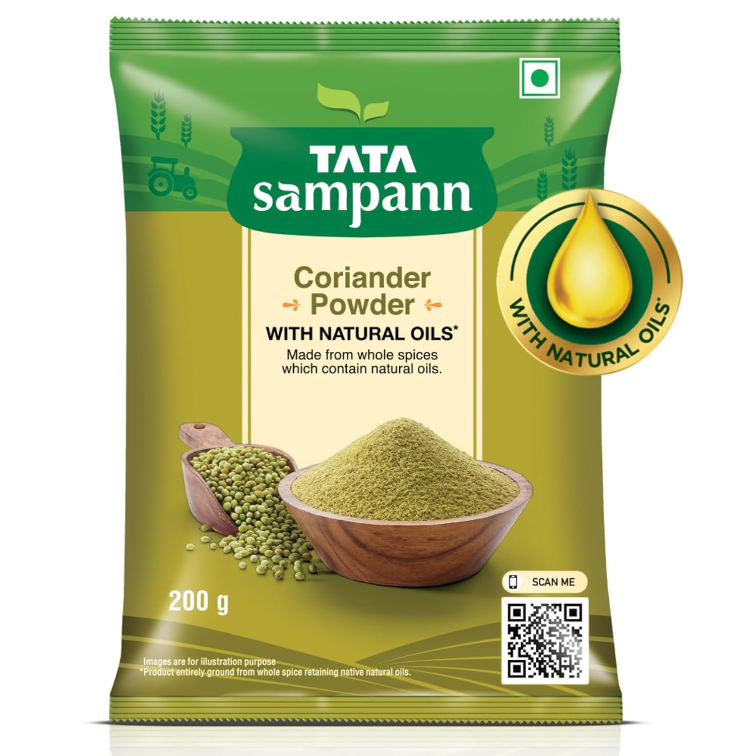 

Tata Sampann Coriander Powder With Natural Oils 200g | Pure Dhania Powder For Cooking, Rich Aroma, No Added Preservatives