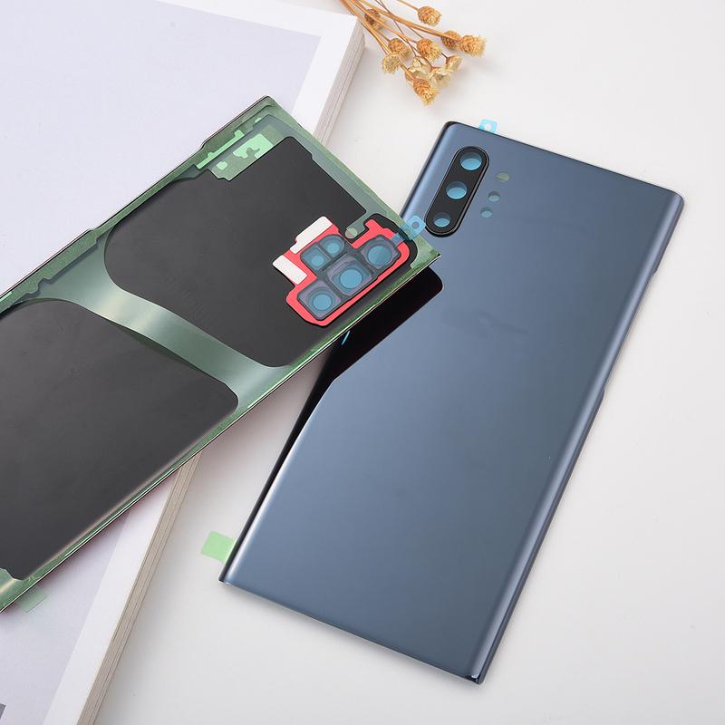 For Samsung Galaxy Note 10 Plus N975 N975F Note 10 N970 N970F Glass Back Battery Housing Cover Rear Door Cover Note 10 10+