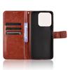 For ZTE Blade A75 4G Case Crazy Horse Texture PU Leather Phone Wallet Cover