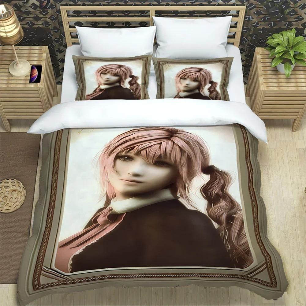 Final Fantasy Print Three Piece Bedding Set Fashion Article Children or Adults for Beds Quilt Cover Pillowcases Bedding Set Gift