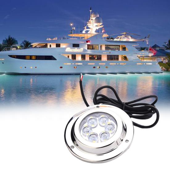LED Underwater Light Waterproof Anti-rust Stainless Steel IP68 10-30VDC 14W Boat Lamp for Yacht