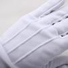 Nylon Formelle Smokinghandschuhe - Wachparadehandschuhe für Herren und Damen, Weiße Baumwoll-Marschkapellen-Handschuhe 1 Paar