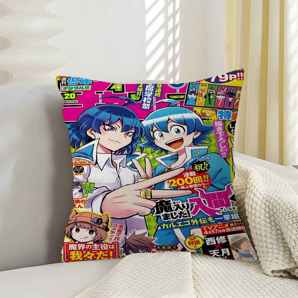 Anime Welcome To Demon School! Iruma Kun Personalized picture text home decorative pillows Household Gifts 45x45cm