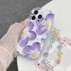 Purple Flower for Iphone17promax Phone Case Apple 16/14pro13/12/15/11 Bracelet X