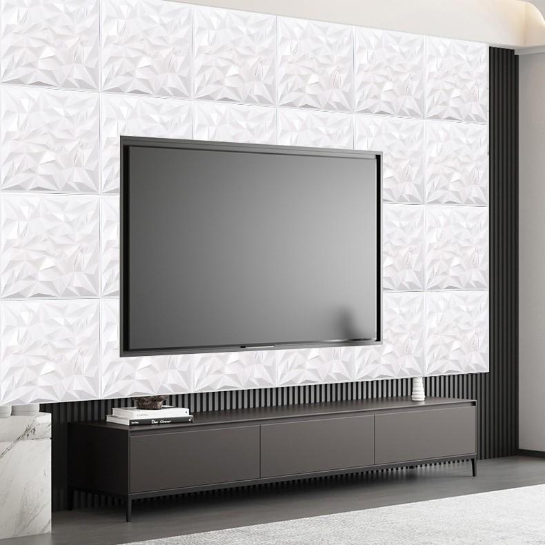 3D Embossed PVC Wall Panels for Hotel, Bedroom & TV Background Décor