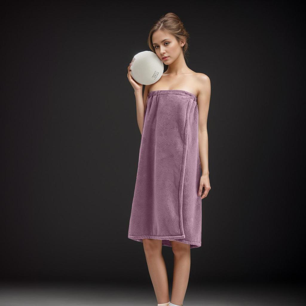 Women's Coral Fleece Strapless Bathrobe: Soft, Absorbent, Quick-Drying, Skin-Friendly, Comfortable