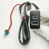 Car Charger Quick Charging Socket QC3.0 USB PD Phone Charge Adapter Socket for Toyota FJ Cruiser Prado LC120 Accessories