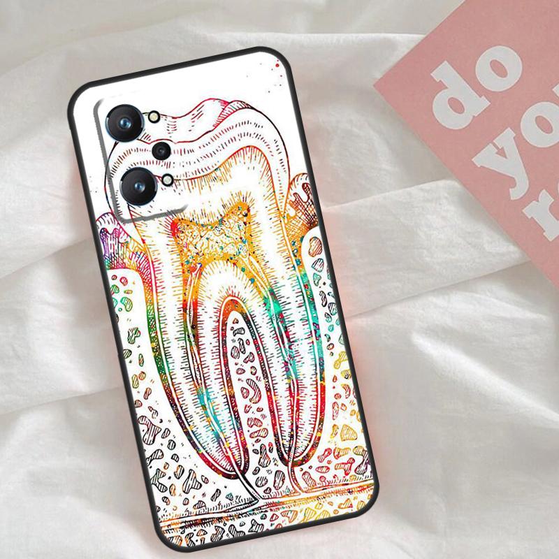 Dentist Tooth Pattern Case For Realme C51 C75 C63 C61 C55 C53 C35 C65 C67 C71 15 11 12 13 14 Pro Plus GT6 GT7 Pro