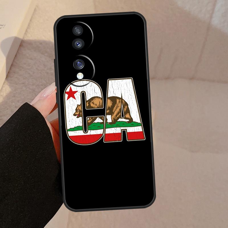 California Flag Case For Honor X9b X9a X8a X7a X6a X6 X7 X8 X9 8X 9X Honor Magic 5 Pro 50 70 90 Lite Cover