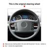 For VW Touareg Phaeton 2002 2003 2004 2005 2006 2007 2008-2010 Car DIY Ized Interior Accessories Steering Wheel Cover Trim