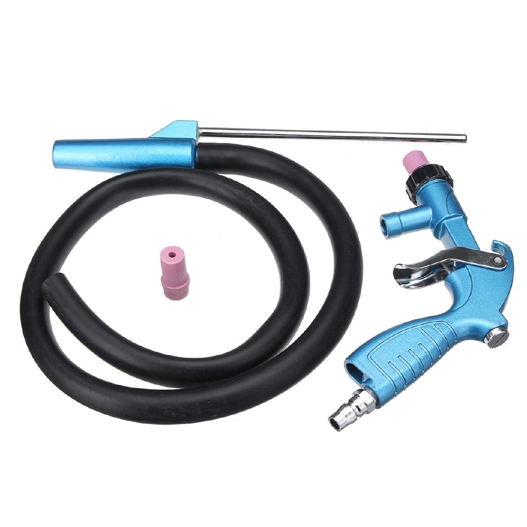 Blue PS-2 Air Siphon Sandblaster Feed Blasting Guns Abrasive Tool Power Tool Kit Sprayer with Ceramic Nozzle Tips Sand Suction Pipe