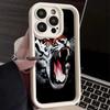 LZ30 Tiger Lion Cat Silicone Phone Case for iPhone 11 13 14 15 16 Pro Max 7 8 16 Plus 12 mini XS Max XR Shockproof Back Cover