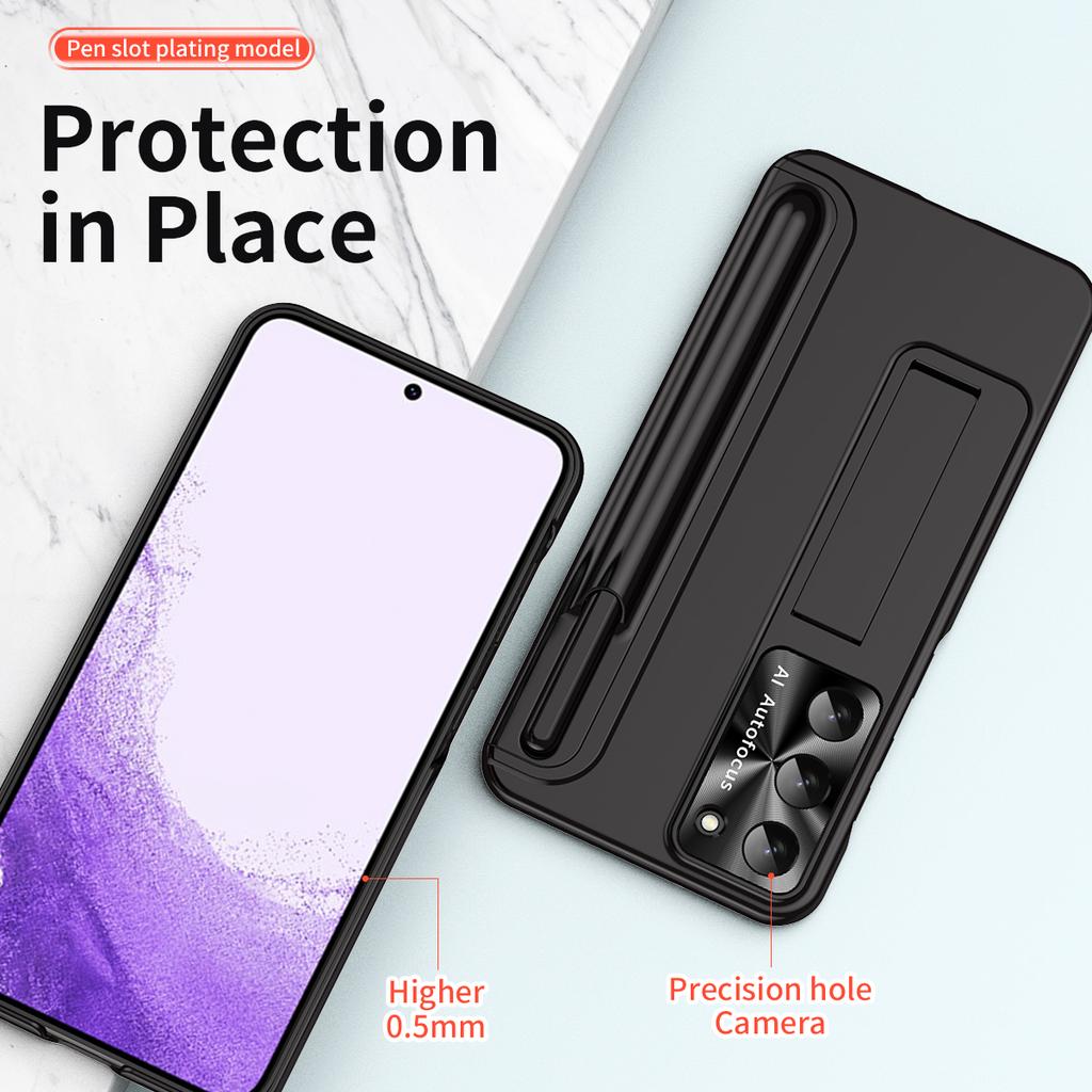 Anti -Fall Camera Protection Kickstand Case For Samsung Galaxy S23 Ultra S 23 Plus 5g S Pen Hard Cover For Samsung S23 Ultra