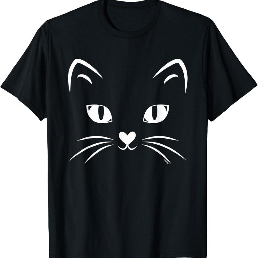 Cat Face, Black Cat, Halloween Costume T-Shirt T-Shirt