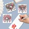 6pcs DIY Diamond Painting Greeting Card Set Handmade Rhinestone Diamond Art Mosaic Postcards Thank You Cards & Holiday Blessings