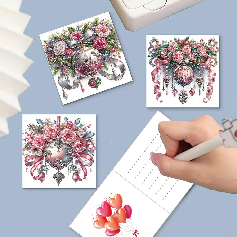 6pcs DIY Diamond Painting Greeting Card Set Handmade Rhinestone Diamond Art Mosaic Postcards Thank You Cards & Holiday Blessings