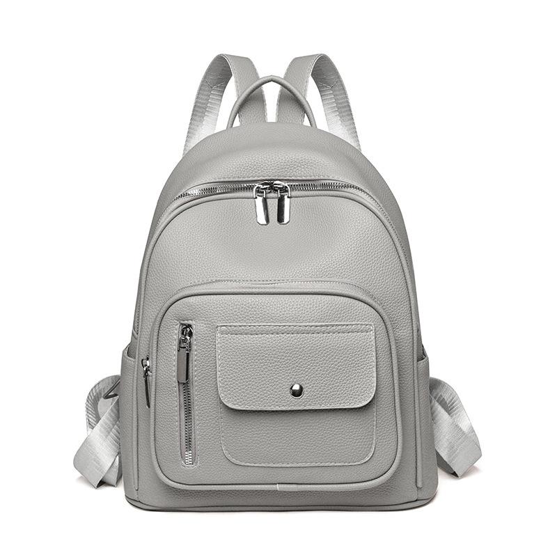 Schoolbag1011 New PU Large Capacity Casual Backpack Fashion Going Out Women's Backpack Student Bag