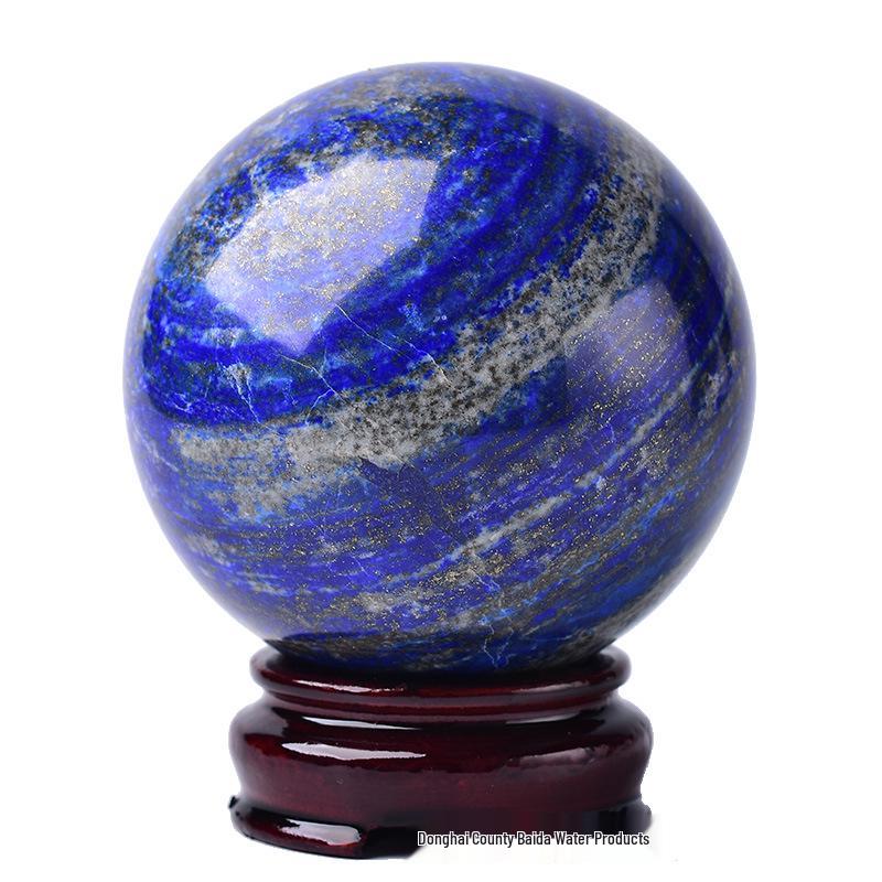 Palla di Cristallo di Lapislazzuli Naturale Ornamento per Arredamento Casa - Artigianato Regalo Blu