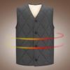 Gilet da uomo Autunno Inverno Gilet monopetto senza maniche imbottito Cardigan tinta unita Tinta unita Plus Size Cardigan caldo spesso Gilet da uomo di media lunghezza