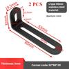 Black Stainless Steel Adjustable Angle Code Long Hole Activity 90 ° Right Angle Furniture Fixer L-shaped Shelf Bracket Connector