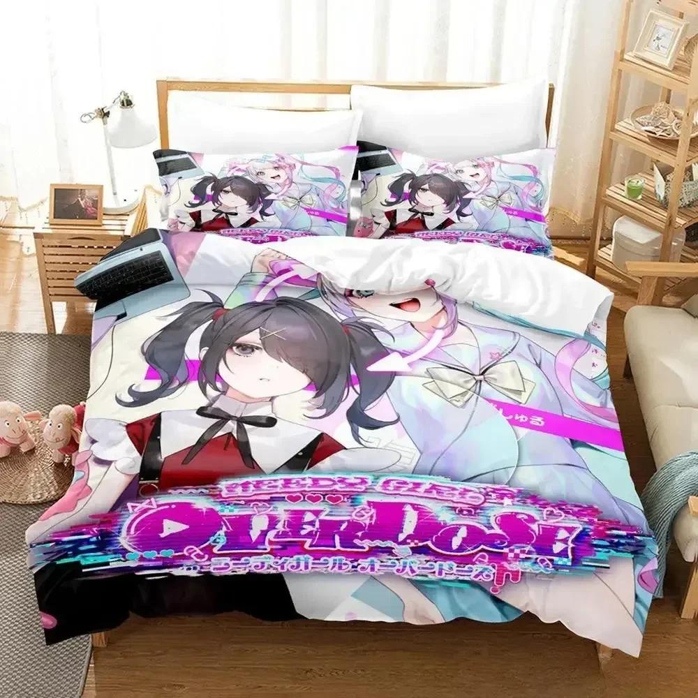 NEEDY GIRL OVERDOSE Bedding Set Cartoon  three-piece set Adult Kid Bedroom Duvetcover Sets 3D Kawaii Girls conjunto de cama