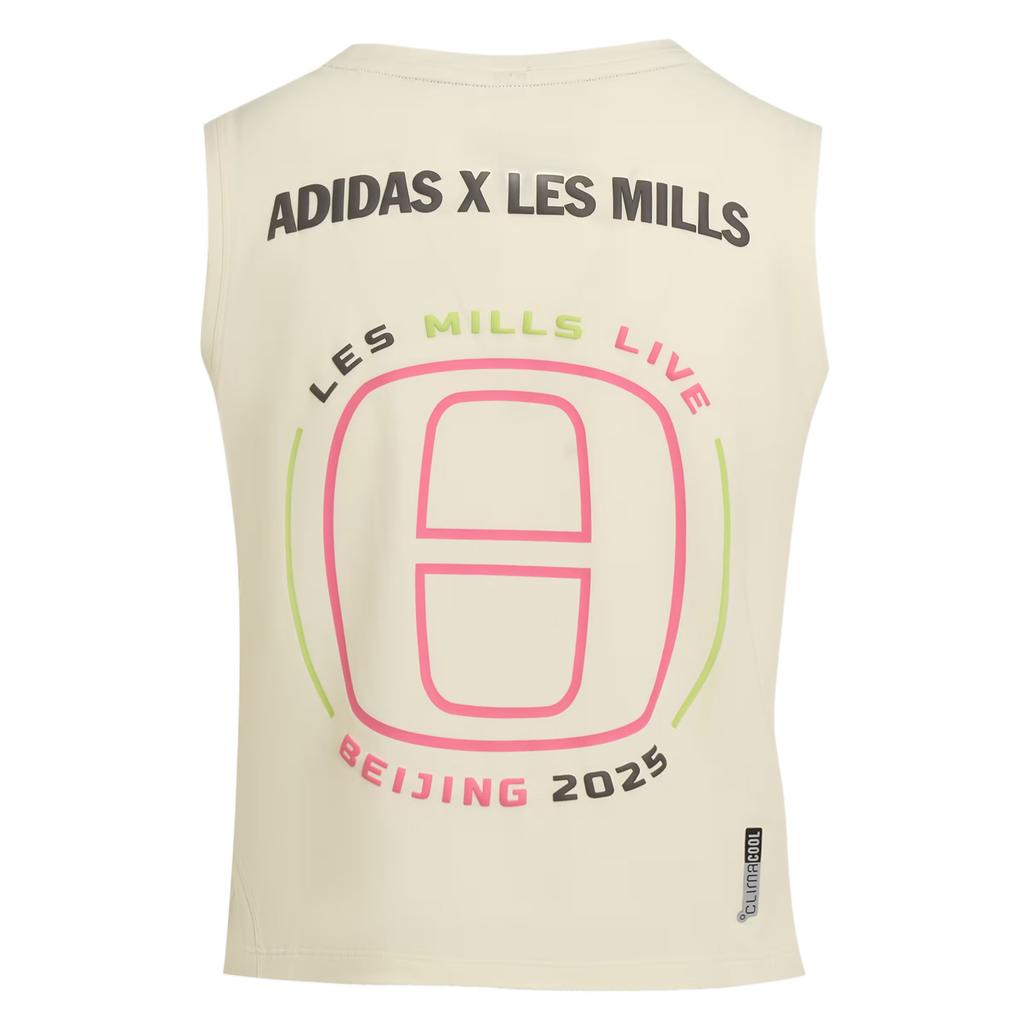 adidas X Les Mills Collaboration Climacool Ss25 Beijing Tank Top Knitted Comfortable Round Neck Moisture Wicking Quick Dry Sports Vest KF8838