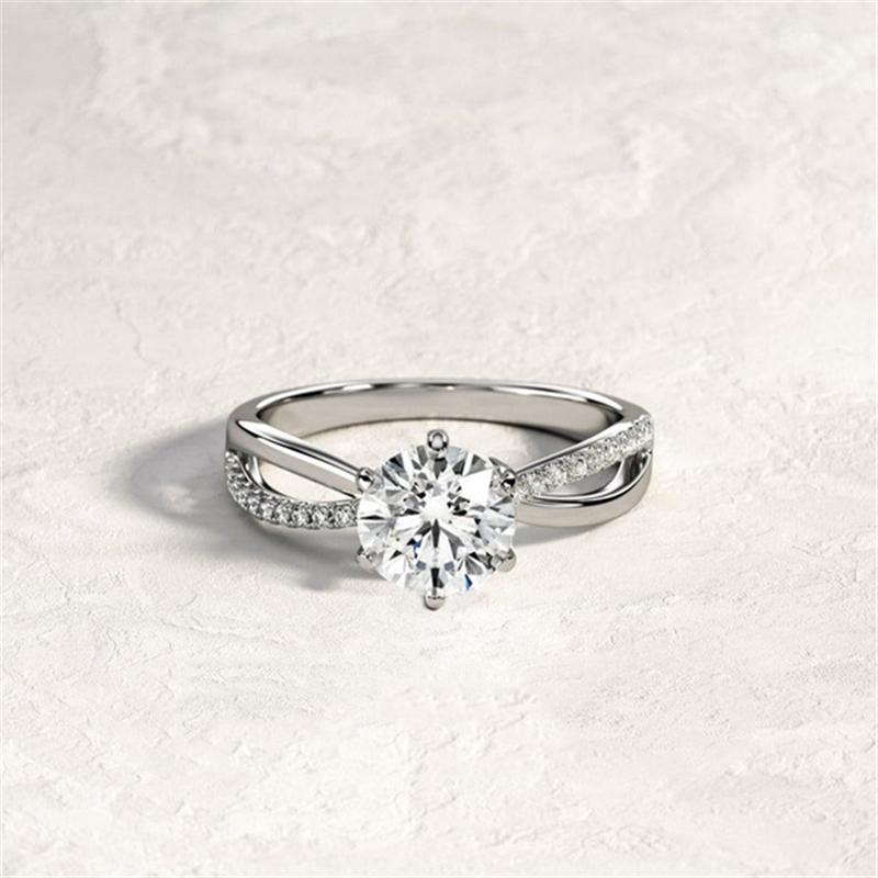 Classic Fashion Wedding Rings for Women Elegant Luxury Encrusted Zirconia Engagement High Quality Wedding Party Zircon Gifts