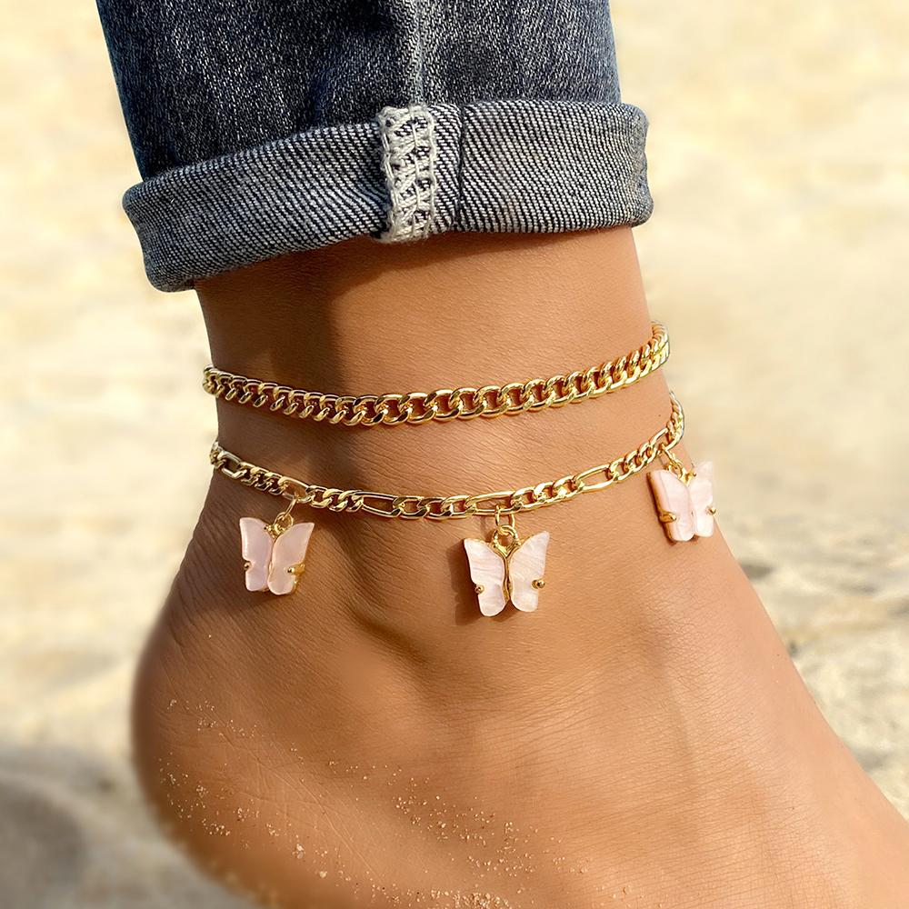 Bohemian Charm Anklet Set For Women Star Moon Ankle Bracelet On Leg Foot Chain Female Beach Jewelry