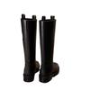 Grape mother has the same style, European and American round-headed high boots show thinness and height, and straight thick-soled leather knight boots