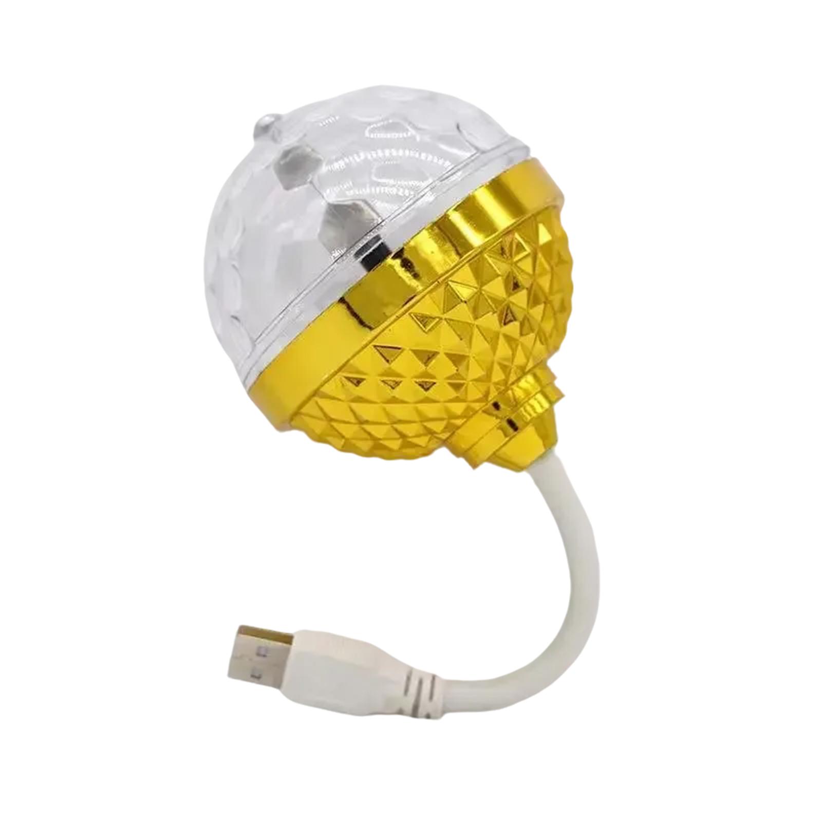 

Colorful Disco Rotating Ball Light Bulb USB Socket, New LED Party Disco Ball, Suitable For Family Room Dance Birthday DJ Bar Karaoke One Size золотой