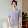 Summer New Short Sleeved T-shirt All Match Fashionable and Stylish Thin Style Women's Round Neck Small Shirt Fashion Top
