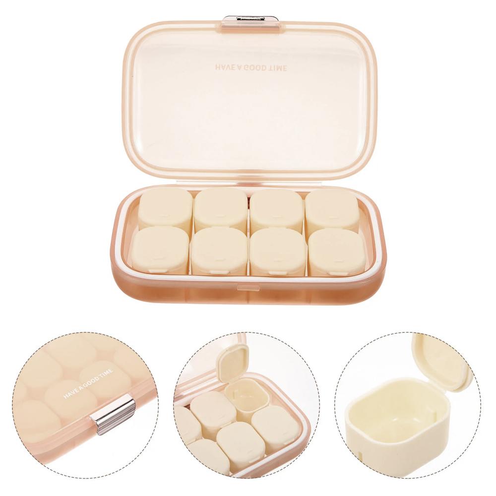 Weekly Pill Organizer 3 Times A Day Large 7 Day Pill Box With Separate Container Portable For Vitamins