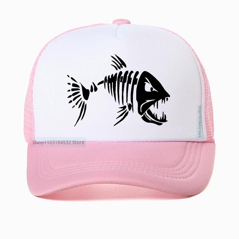 Fish Bone Unisexs Caps Camouflage Hunting Fishing Unisex Baseball Cap Summer Mesh Breathable Unisex Hat For Unisex Casual Bone Casquette