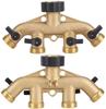 1pcs Brass Body Backyard 2 Way 4Way Y Valve Garden Hose Connector Splitter Adapter for Garden Irrigation American Thread 1/2"