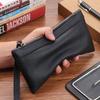 Slim Long Wallet Women Men PU Leather Cash Holder Minimalist Card Case Small Change Pouch