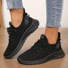 Lucyever Atmungsaktive Mesh Sport-Sneaker Damen 2025 Herbstmode Schnür-Tennis Schuhe Frau Anti-Rutsch Plateau Laufschuhe 43