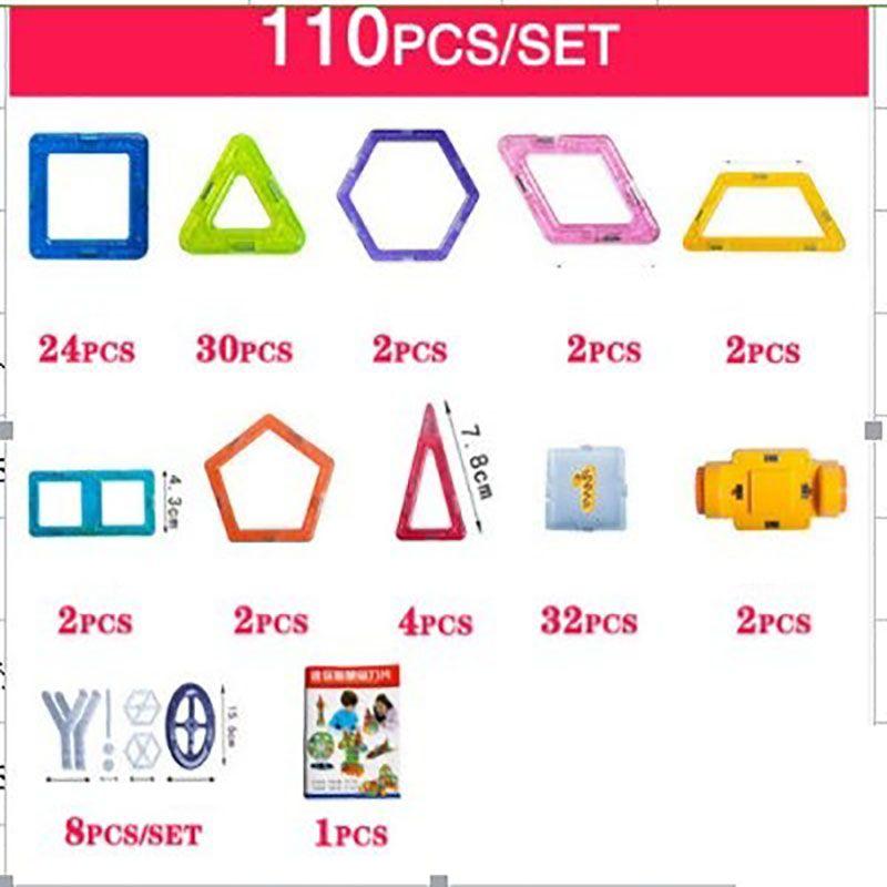 Multicolor Magnetic Building Blocks With Good Abrasion Resistance For Creative Kids