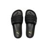 New PUMA Lead Cat 2.0 Puffy 'Black Metallic Gold' Women's 389557-01